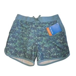 Columbia Kids Sandy Shores Boardshorts Blue Green Digital Camo AG0015-363 Size M